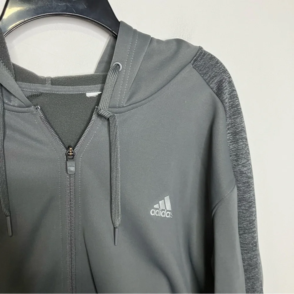 Adidas men’s tech‎ fleece full zip jacket gray